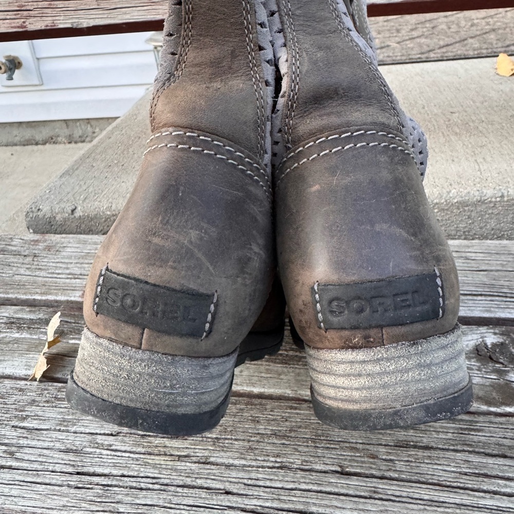 Sorel Women's Perforated Brown and Gray Boots - Picture 4 of 7